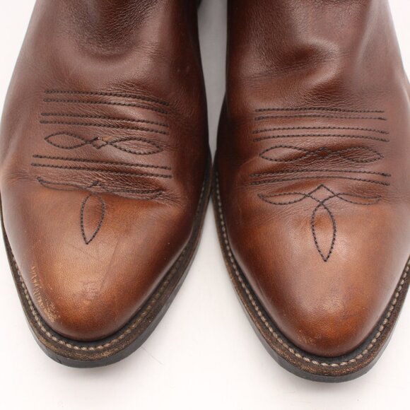 Red Wing Boots Pecos Men's 14 D Work Cowboy Boots Pull On Brown Leather 9801 - Picture 12 of 12